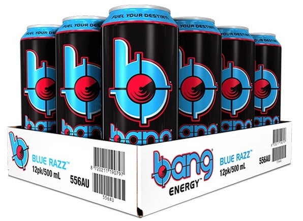 VPX Bang Energy Drink - Blue Razz (500ml) x 12