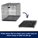 24 inch Double Door Folding Pet Wire Cage Metal Folding Cage for Pets