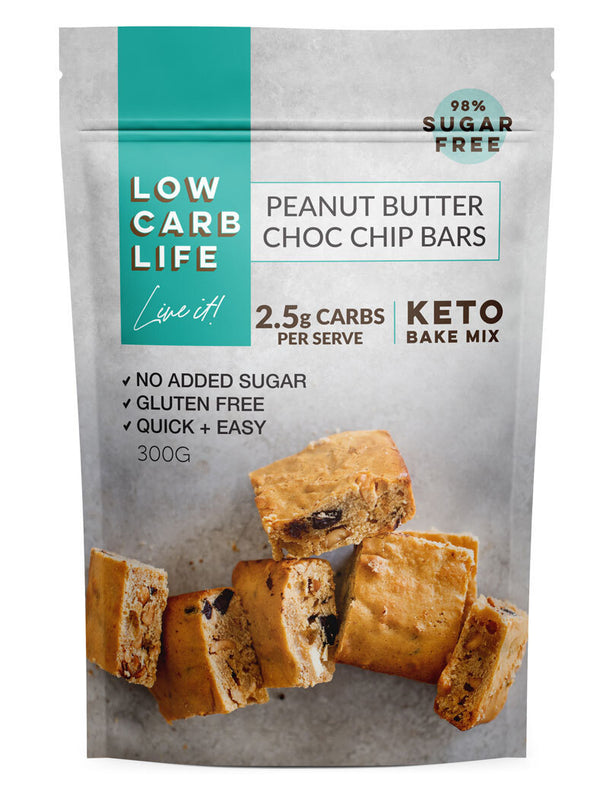 Low Carb Life - Peanut Butter Choc Chip Bars (300g)