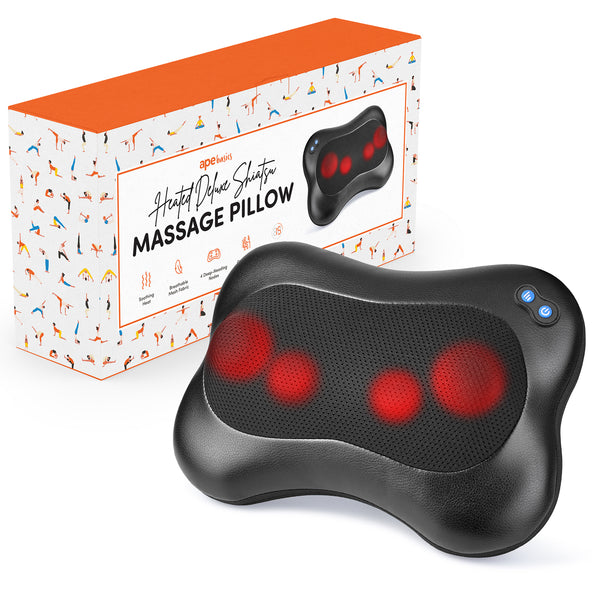 Ape Basics Heated Deluxe Shiatsu Massage Pillow