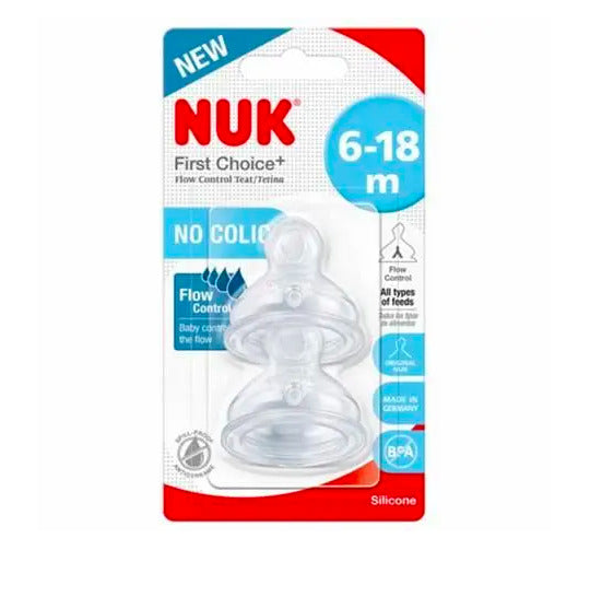 Nuk: First Choice Flow Control Teat - 6-18 Months (2 Pack)
