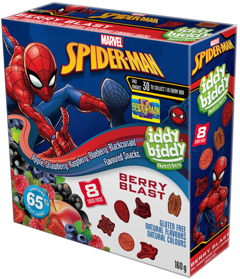 Marvel Spider-Man Iddy Biddy Fruit Snacks - 160g (6 Boxes of 8 snack bags)