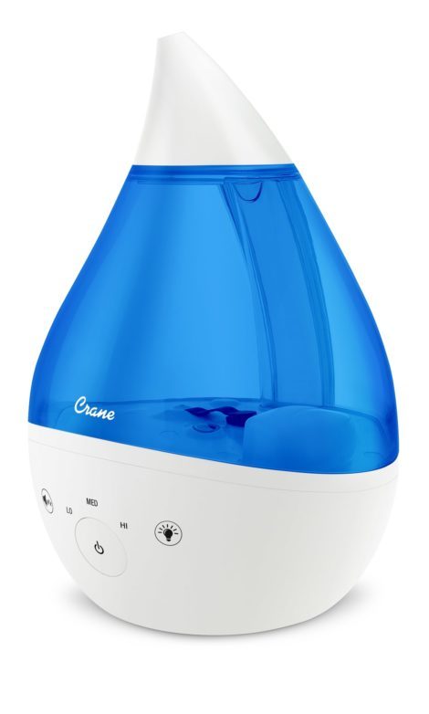 Crane: 4 in 1 Top Fill Drop Humidifier with Sound Machine - Blue/White