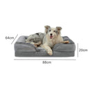 Orthopedic Dog Bed with Washable Cover - Grey