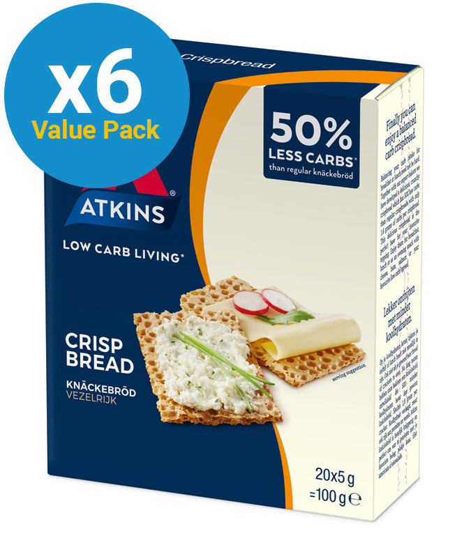 Atkins Low Carb Crispbread 100g (6 Box Value Pack)