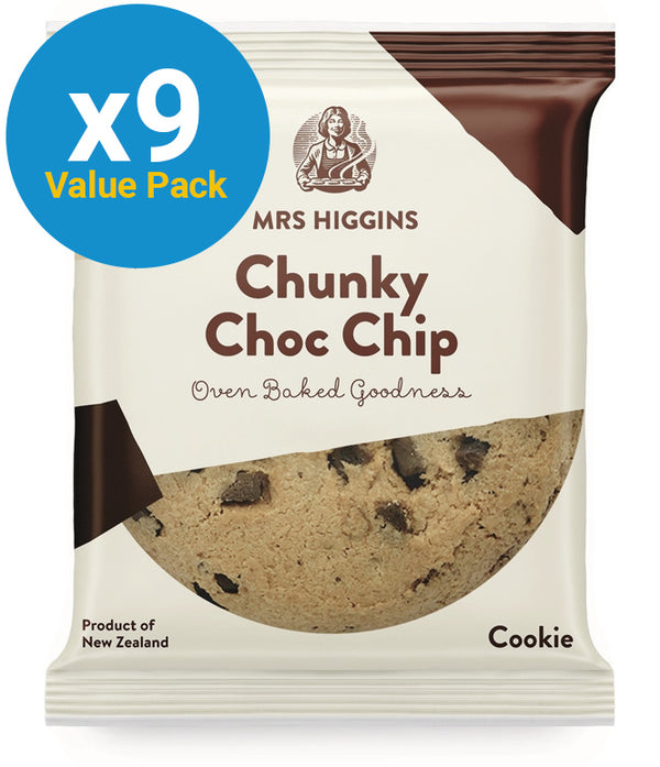Mrs Higgins: Chunky Choc Chip Cookie 100g (9 Pack)