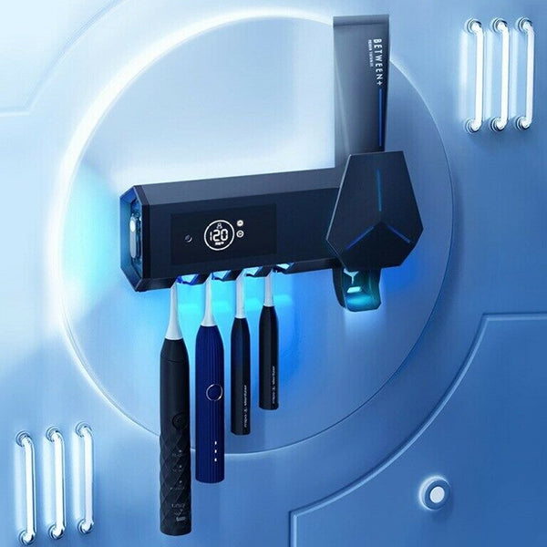 Smart Toothbrush UV Sterilizer & Holder - Black