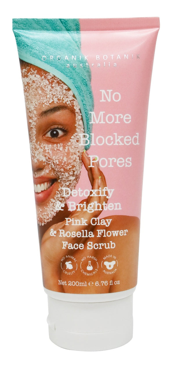 No More: Blocked Pores - Face Scrub (Pink Clay & Rosella Flower)