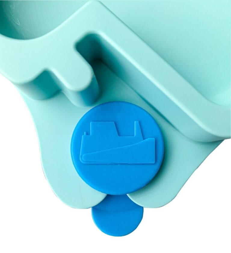 Constructive Baby: Truck Suction Plate and Cutlery - Teal