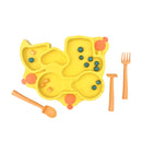 Constructive Baby: Truck Suction Plate and Cutlery - Yellow