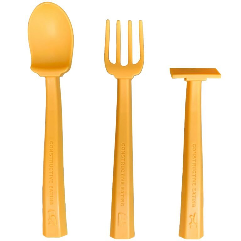 Constructive Baby: Truck Suction Plate and Cutlery - Yellow