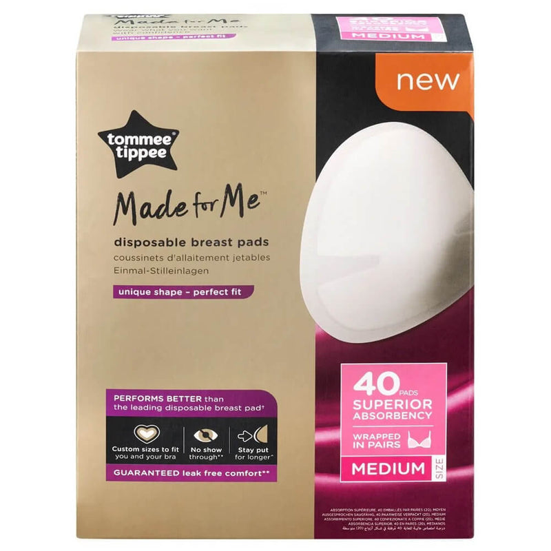 Tommee Tippee: Made for Me Disposable Breast Pads - 40 Pack (Medium)