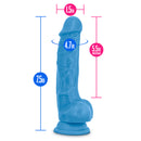 Neo: Dual Density Cock With Balls - Neon Blue (7.5in)
