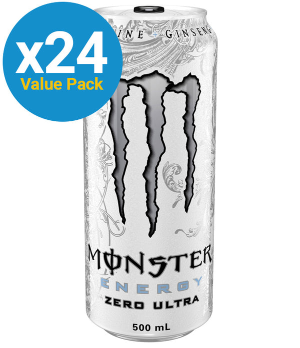 Monster Energy Drink - Zero Ultra - 500ml (24 Pack)
