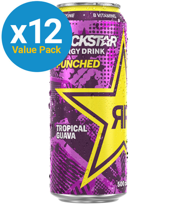 RockStar Punched Guava Energy Drink 500ml (12 Pack)