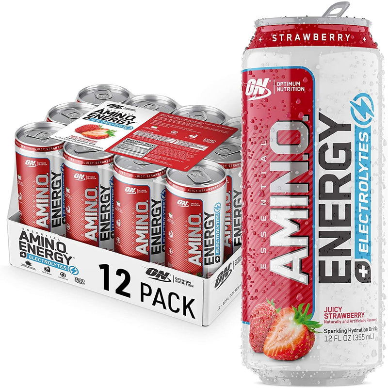 Optimum Nutrition Amino Energy Sparkling RTD - Strawberry - 355ml x 12