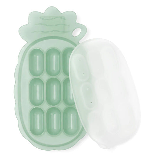 Haakaa: Pineapple Silicone Nibble Tray - Pea Green (with Label Slot)
