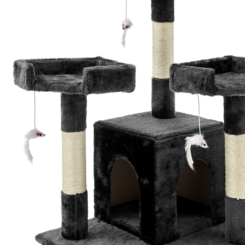 Zoomies Large Cat Tree Condo with Sisal Scratching Posts - 182cm