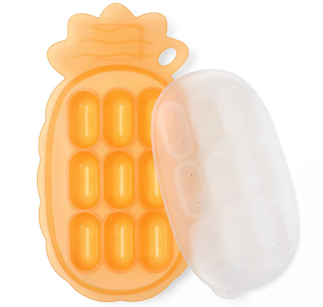 Haakaa: Pineapple Silicone Nibble - Tangerine (with Label Slot)