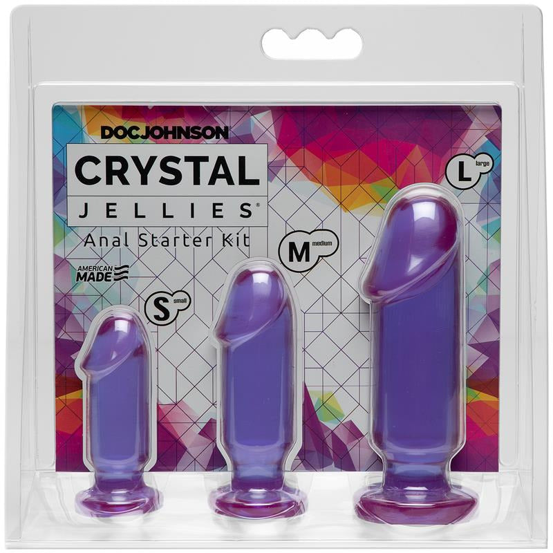 Crystal Jellies: Butt Plug Starter Kit - Purple