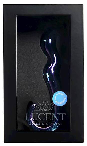 Share Satisfaction: Lucent Dragon Tail Glass Massager - Blue (7 Inch)