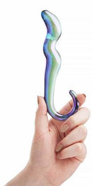 Share Satisfaction: Lucent Dragon Tail Glass Massager - Blue (7 Inch)