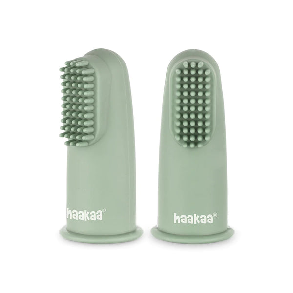 Haakaa: Silicone Finger Toothbrush - Pea Green