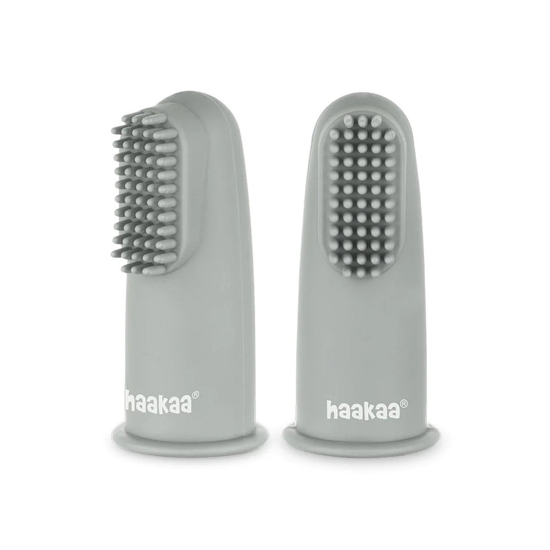 Haakaa: Silicone Finger Toothbrush - Suva Grey
