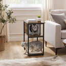 VASAGLE Feandrea Cat Tree and End Table - Rustic Brown