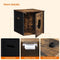 VASAGLE Feandrea Cat Litter Box End Table - Rustic Brown