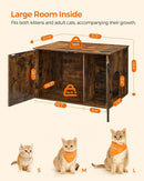 VASAGLE Feandrea Hidden Cat Litter Box Enclosure - Rustic Brown