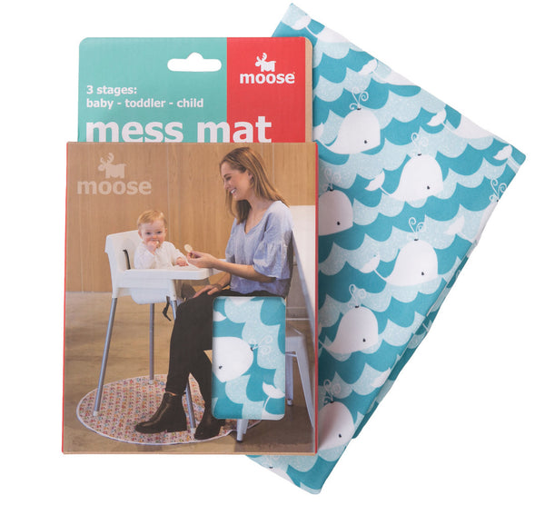 Moose Baby: Mess Mat - Whales