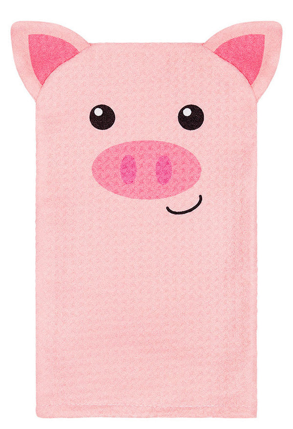 Dock & Bay: Baby Wash Mitt Animal Collection 100% Recycled - Parker Pig