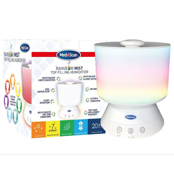 Medescan: Top Filling Rainbow Mist Humidifier