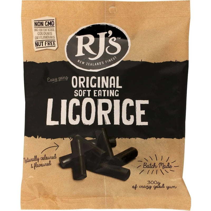 RJ's Natural Licorice Soft Eating (300g x 12) (Pack of 12)