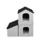Zoomies 2-Tier Cat House & Storage Set - Dark Grey