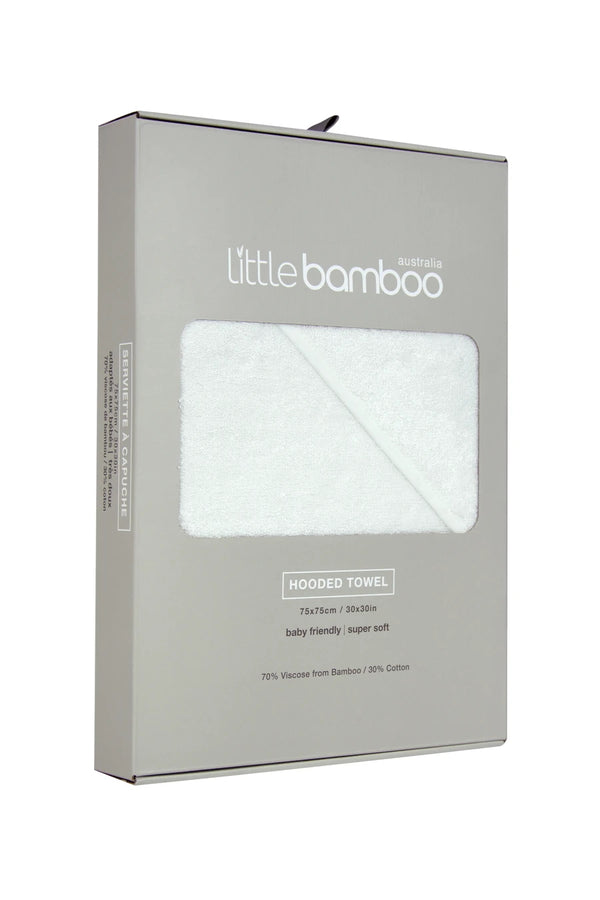 Little Bamboo: Hooded Towel - Natural White