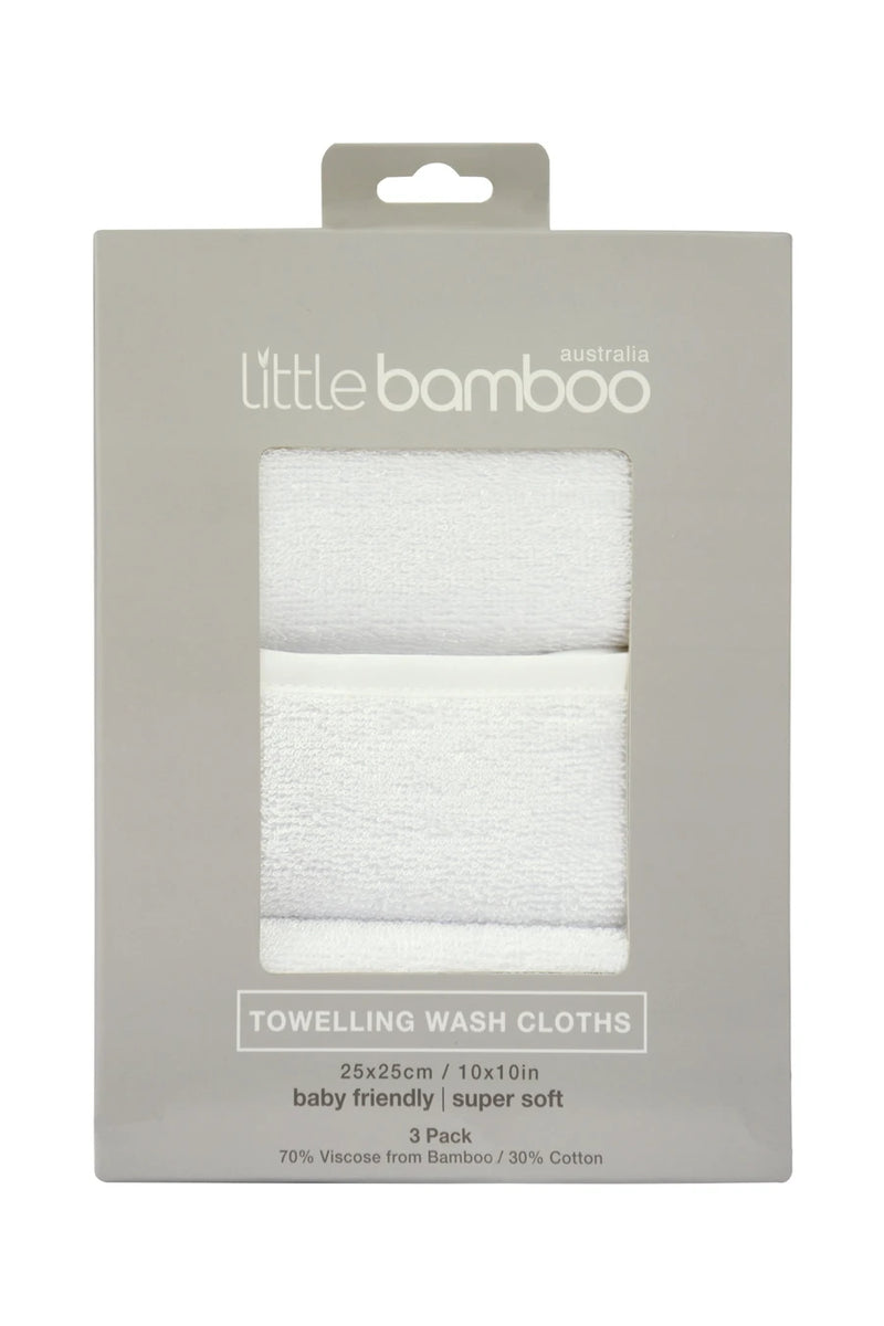 Little Bamboo: Towelling Washer - Natural (3 pk)