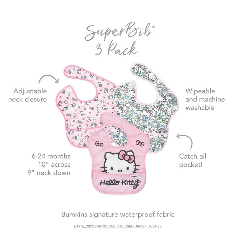Bumkins: Waterproof Super Bib - Sanrio Hello Kitty (3 pk) (3 Pack)