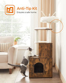 VASAGLE Feandrea 2-in-1 Cat Condo with Scratching Posts