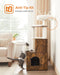 VASAGLE Feandrea 2-in-1 Cat Condo with Scratching Posts