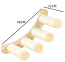 Solid Wood Climbing Frame Wall Sisal Scratching Post