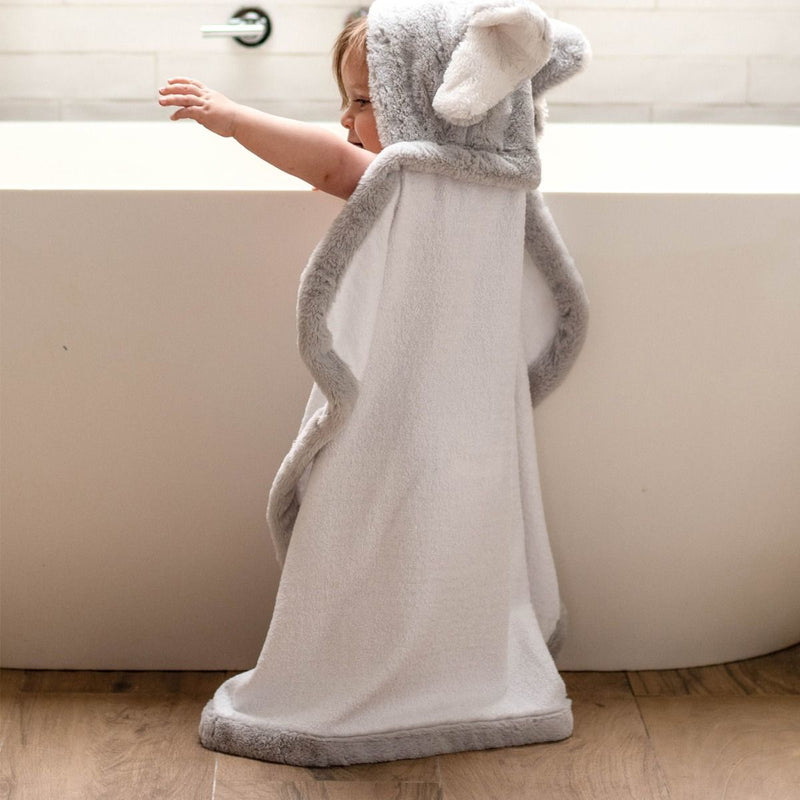 Little Linen: Plush Hooded Towel - Soft Grey