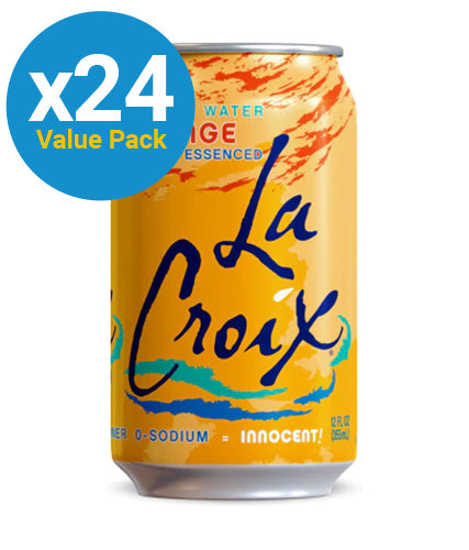 La Croix Sparkling Water - Orange 355ml Cans (Pack of 24)
