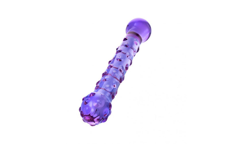 Sexus: Glass Dildo Duo Purple (19.6cm)