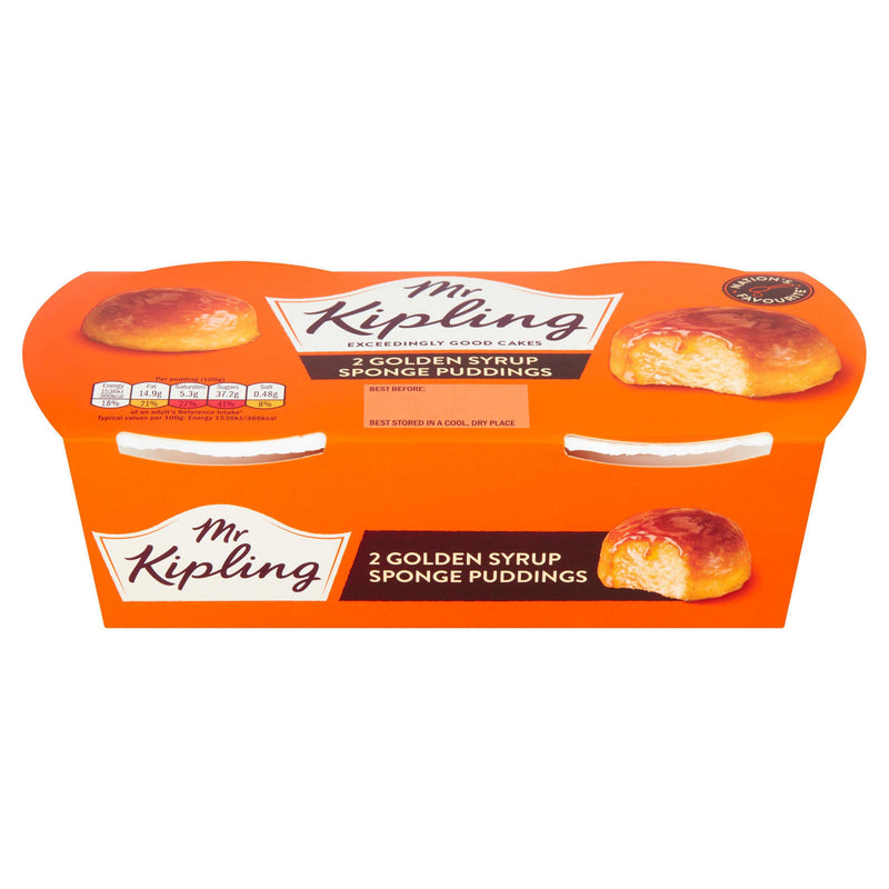 Mr Kipling Golden Syrup Sponge Puddings 2 x 95gm (4 Pack)