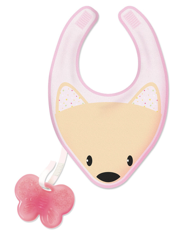 Chicco: Fresh Teether Bib - Pink