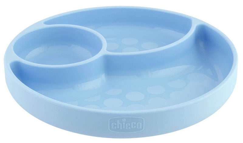 Chicco Silicone Divided Plate - Blue