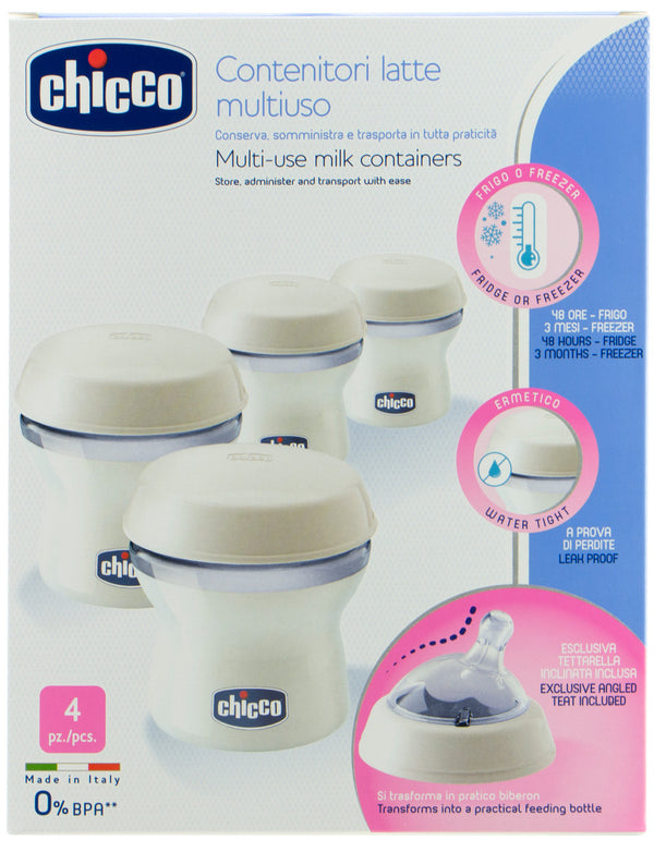 Chicco NaturalFeeling Milk Storage Containers (4 Pack)