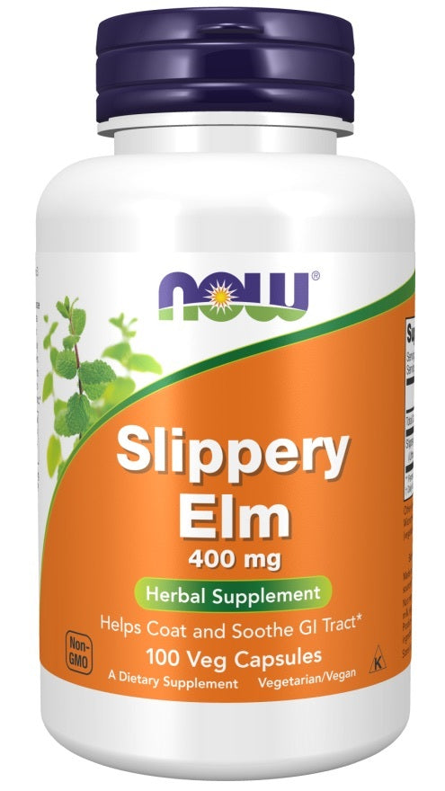 Now: Slippery Elm 400 mg Veg Capsules